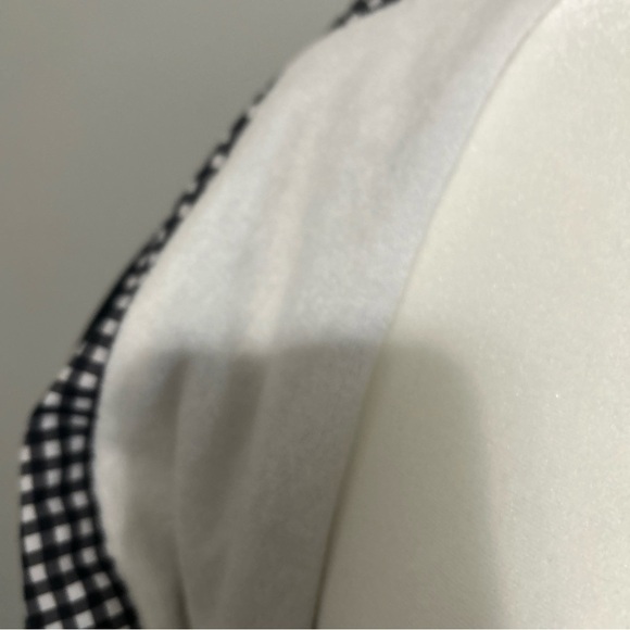 Talbots Black and White Quilted Gingham Vest - Picture 7 of 8